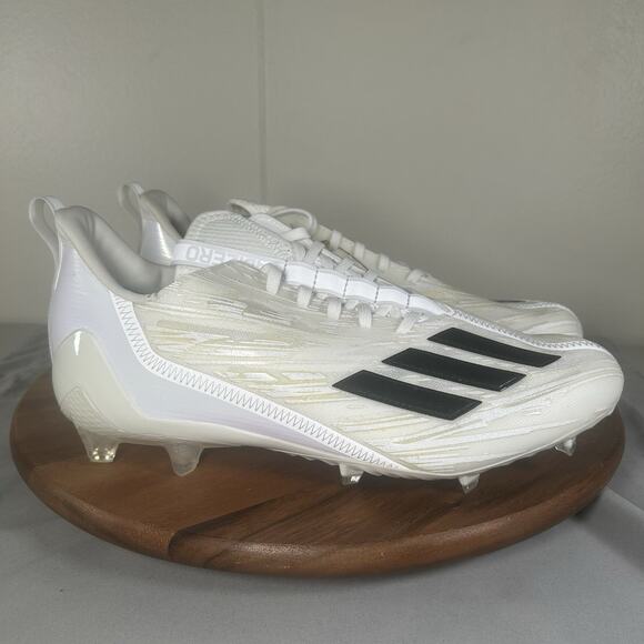Adidas Adizero Black White Football Cleats GX4049 Men’s Size 12 - Picture 1 of 9